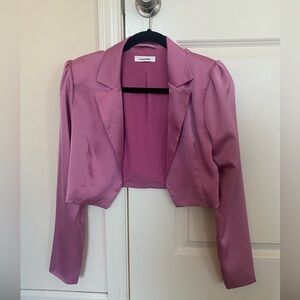 Fushsia cropped blazer